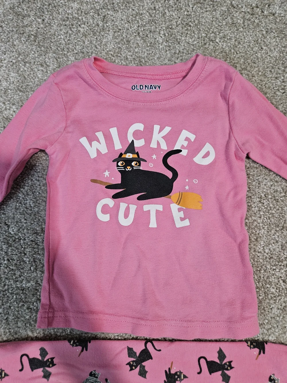 Old Navy, Bundle Of 2 Matching Halloween Pajamas - 2 Pants 2 Shirts 100% Cotton